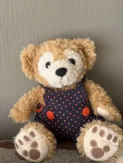 ダッフィー　ぬいぐるみポーチ　正面向き　コスチューム付き