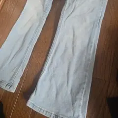 美品希望金額どうぞGU デニムパンツ フレアパンツ110サイズ