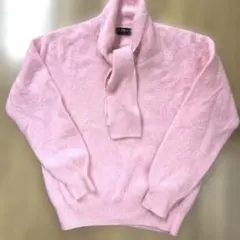 ピンク タートルネック セーター