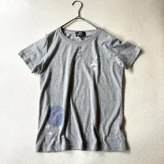 ミチコロンドン Tシャツ 和柄 花柄 半袖 綿混　M グレーのサムネイル