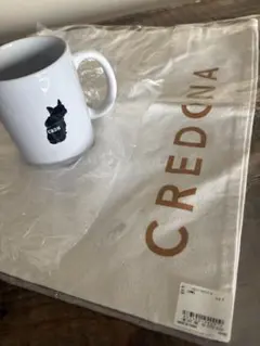 credonaノベルティ2種(まるカップ白、トートバッグ)