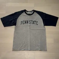 90s オールドナイキ ヴィンテージTシャツ グレー ネイビー ラグラン