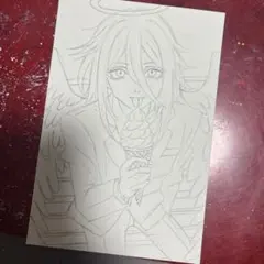 手描き　イラスト　チェンソーマン　天使の悪魔　風　ファンアート