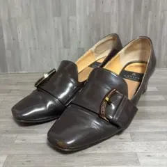 LANVIN バックルモチーフ スクエアトゥ ローファーパンプス 23.5のサムネイル