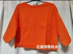 新品　Samansa Mos2　オレンジ 五分袖 Tシャツ フリーサイズ