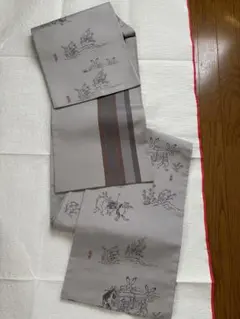 袋帯　グレー　うさぎのサムネイル