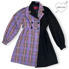 Jamie エーエヌケー　バイカラーワンピース　パープル