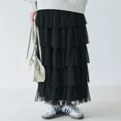 coca チュールティアードスカート　L