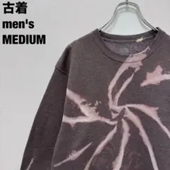 古着 フルーツオブザルーム スウェット ブリーチ加工 タイダイ ブラウン 茶色M