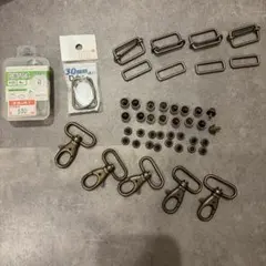 手芸用金具セット ナスカン Dカン ハトメ　セット