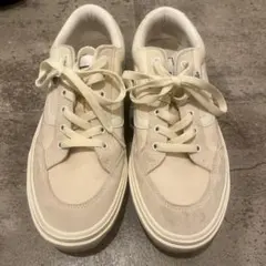 VANS クリーム色 スエード ローカットスニーカー