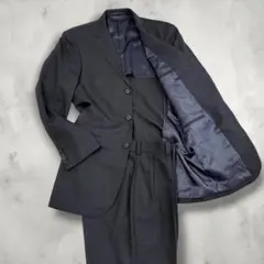 美品【J.PRESS】セットアップスーツ 背抜き ビジネス YA7 チェック柄
