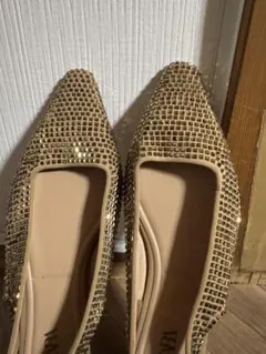 ZARA ビジュー スリングバック フラットシューズのサムネイル