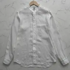 ヒトヨシ ALBINI社 リネンシャツ100% Lサイズ 日本製 白 - メルカリ
