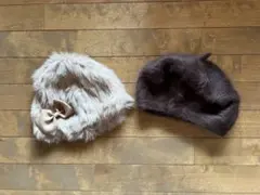 レディースファー帽子セット