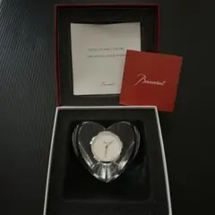 Baccarat ハート型 置時計 クリスタル