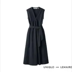 UNIQLO and LEMAIRE ブラックノースリーブワンピース sizeM