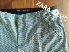 美品✨【ZARA BASIC 千鳥格子 テーパードパンツ】ザラベーシック