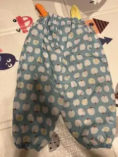 りんご柄 プレイウェア 汚れ防止 80サイズ