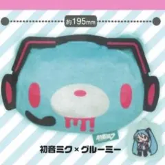 【新品・未使用】初音ミク×いたずらぐまのグルーミー　ふわふわFACEポーチ
