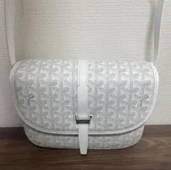 【希少美品】ゴヤール　ベルヴェデーレ　PM ホワイト　ショルダーバッグ