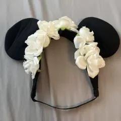 ディズニー　フラワーカチューシャヘアバンド　ミニー