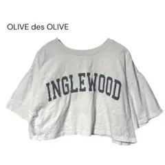 OLIVE des OLIVE カレッジプリントTシャツ　ショート丈スウェットのサムネイル