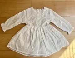 ベビーキッズ　刺繍ドレス　韓国子供服　レースワンピース　誕生日　結婚式　90㎝