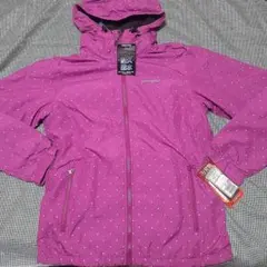 SouthField レッドパープル ドット柄 発熱保温フード付きジャケット S