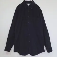 UNIQLO　ユニクロ　コーデュロイシャツ　長袖　Ｌ　裏地チェック　ブラック