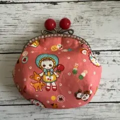 文化人形はなちゃんがま口ポーチハンドメイド