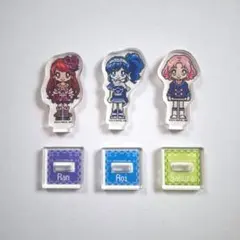 アイカツ どっとミニアクリルスタンド 紫吹蘭 霧矢あおい 北大路さくら ドレス