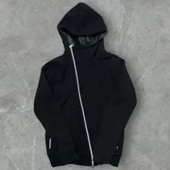 Calvin Klein Black Asym Zip Hoodie y2k
