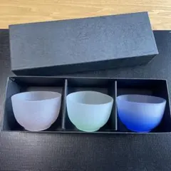 三色　ガラス小鉢　カップ　グラス