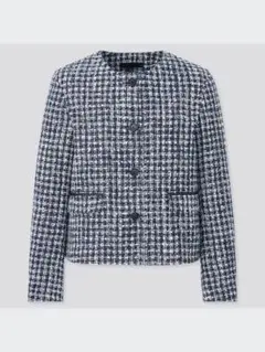 ユニクロ UNIQLO ツイード ノーカラージャケット