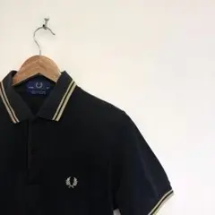 FRED PERRY フレッドペリー ポロシャツ 黒 金 イングランド製 40