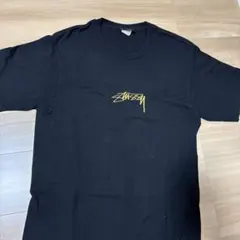 STUSSY Mサイズ Tシャツ　黒　金刺繍