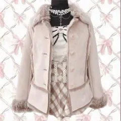 希少✨️LIZLISA系 ムートンコート ファー 姫ギャル 平成 y2k ピンク