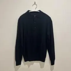 ORIHICA 長袖ニットポロシャツ