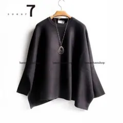 定価15400円【新品】スコットクラブ ヤマダヤ★ラグランドルマンニット・黒