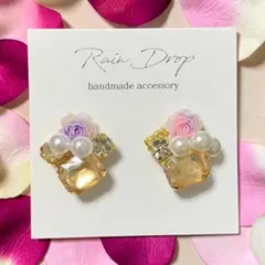 Rain Drop ハンドメイド ピアス