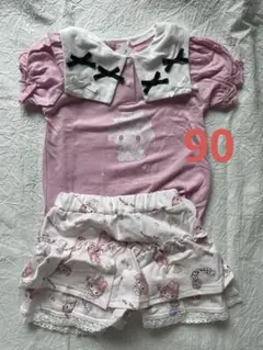サンリオ マイメロディ Tシャツとショートパンツセット　90