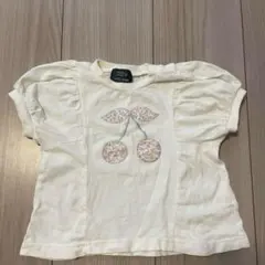 チェリー刺繍 半袖Tシャツ