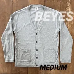 【 BEYES/ドロップ 】Vネックカーディガン 《グレー》MEDIUM
