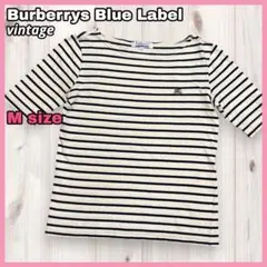 ヴィンテージ Burberrys Blue Label ボーダー Tシャツ 刺繍のサムネイル