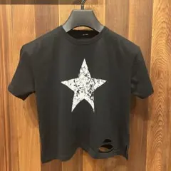 ANAP 星プリント Tシャツ 黒