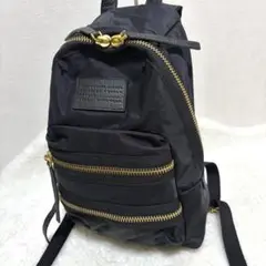 【美品】 MARC BY MARC JACOBSリュック ブラック ゴールド