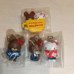 くまのがっこう ハローキティ めじるしアクセサリー セミコンプ