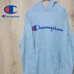 チャンピオン スウェット プルオーバー パーカー ビッグロゴ フードヒモなし