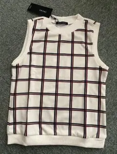 【新品】INGNI チェック柄 ノースリーブセーター M